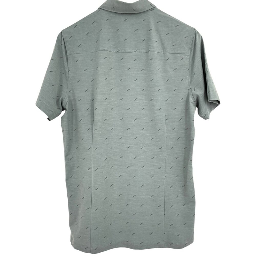 Vuori Bridge Short Sleeve Button Down Shirt Frost Grey Triple Size S - Picture 4 of 9